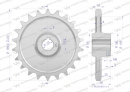 Hardened steel chain wheel Z-22 1" fi-30, Spreader, Waryński
