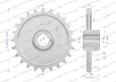 Hardened steel chain wheel Z-24 1" fi-40, Spreader, Waryński