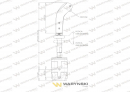 Joystick pod linki zakończone widełkami z 1 przełącznikiem (z przyciskiem na widełki IP-6029. JOYSTIKW) Waryński