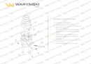 Joystick pod linki zakończone widełkami z 1 przełącznikiem (z przyciskiem na widełki IP-6029. JOYSTIKW) Waryński
