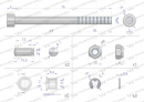Joystick cable mounting kit for fork (INIK-631023), Waryński