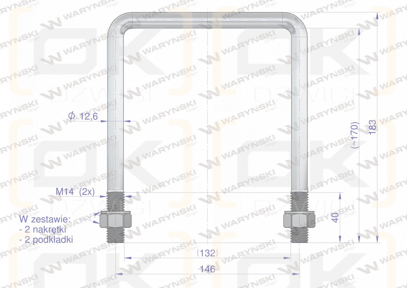 Joch, Klemme, M14 132x170, Waryński
