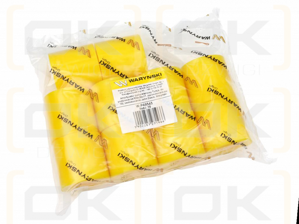 Polyurethan-Stoßdämpferbuchse, für Kornpfanne fi39x38x17, (verkauft in 10 Stück), John Deere-Anwendung, Waryński
