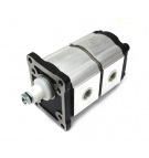 Pompa hydrauliczna zębata podwójna 11+8 cm3 (grupa 2+2 - typ europejski) wałek 1:8 przyłącza gwintowane 1/2