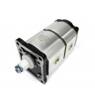 Pompa hydrauliczna zębata podwójna 16+8 cm3 (grupa 2+2 - typ europejski) wałek 1:8 przyłącza gwintowane (obroty prawe) max.260 bar Waryński