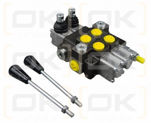 Rozdzielacz hydrauliczny 2-sekcyjny max przepływ 40L  Waryński
