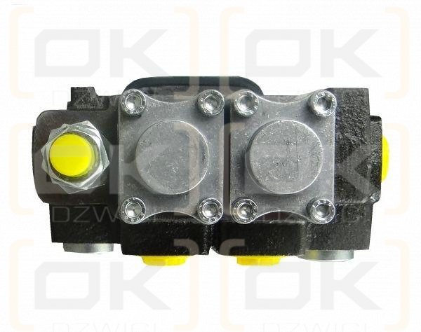 Rozdzielacz hydrauliczny 2-sekcyjny max przepływ 40L  z joystickiem  Waryński