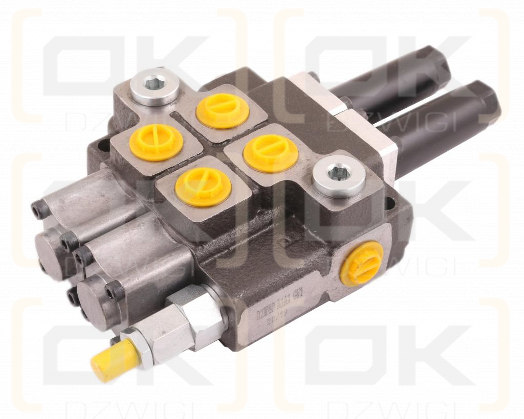 Rozdzielacz hydrauliczny dwusekcyjny (2) 40L sterowany joystickiem Waryński