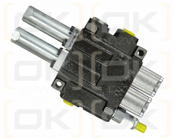 Rozdzielacz hydrauliczny dwusekcyjny (2) 40L sterowany joystickiem Waryński
