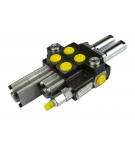 Rozdzielacz hydrauliczny 2-sekcyjny max przepływ 40L 1-sekcja pływająca - sterowany na linkę Waryński