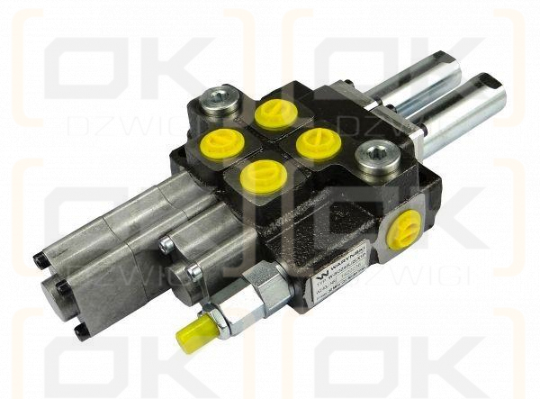 Rozdzielacz hydrauliczny 2-sekcyjny max przepływ 40L 1-sekcja pływająca - sterowany na linkę Waryński
