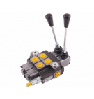 Rozdzielacz hydrauliczny 2-sekcyjny max przepływ 40L (1 sekcja - z zatrzaskiem) Waryński