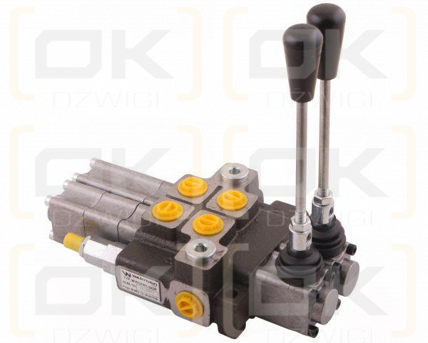 Rozdzielacz hydrauliczny 2-sekcyjny max przepływ 40L (2 sekcje - pływające) Waryński