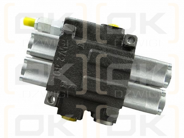 Rozdzielacz hydrauliczny 2-sekcyjny max przepływ 40L z zatrzaskami Waryński