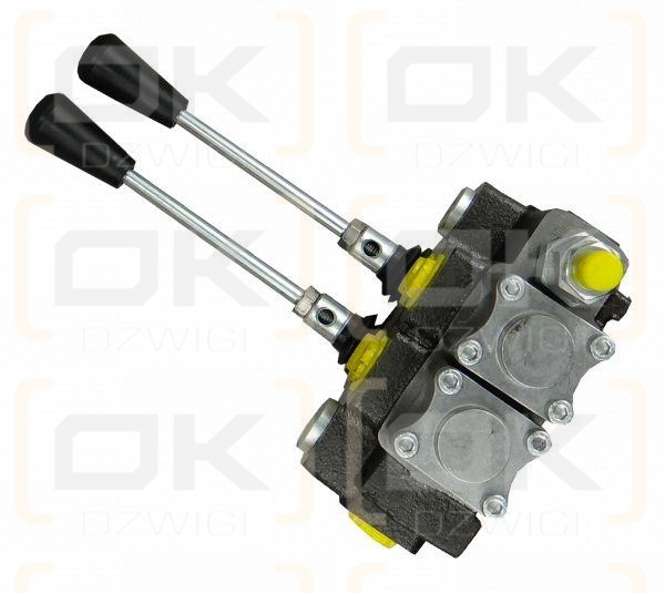 Rozdzielacz hydrauliczny 2-sekcyjny max przepływ 40L z zatrzaskami Waryński