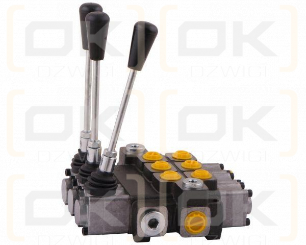 Rozdzielacz hydrauliczny 3-sekcyjny max przepływ 40L (1 sekcja - z zatrzaskiem) Waryński
