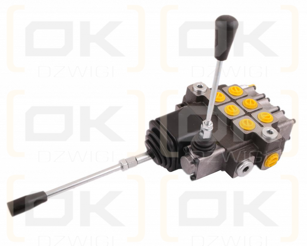 Rozdzielacz hydrauliczny 3-sekcyjny max przepływ 40L (2 sekcje x 1 dźwignia + 1 sekcja x 1 dźwignia) Waryński