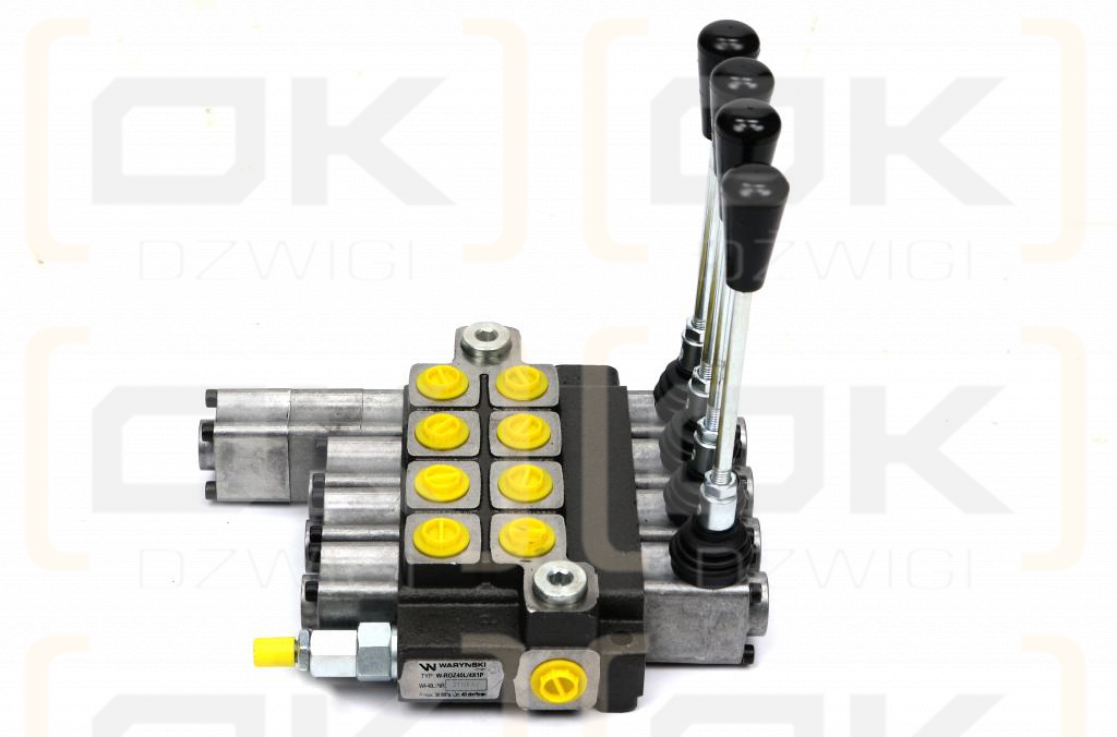 Rozdzielacz hydrauliczny 4-sekcyjny max przepływ 40L (1-sekcja pływająca) Waryński