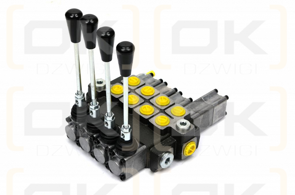 Rozdzielacz hydrauliczny 4-sekcyjny max przepływ 40L (1-sekcja pływająca) Waryński
