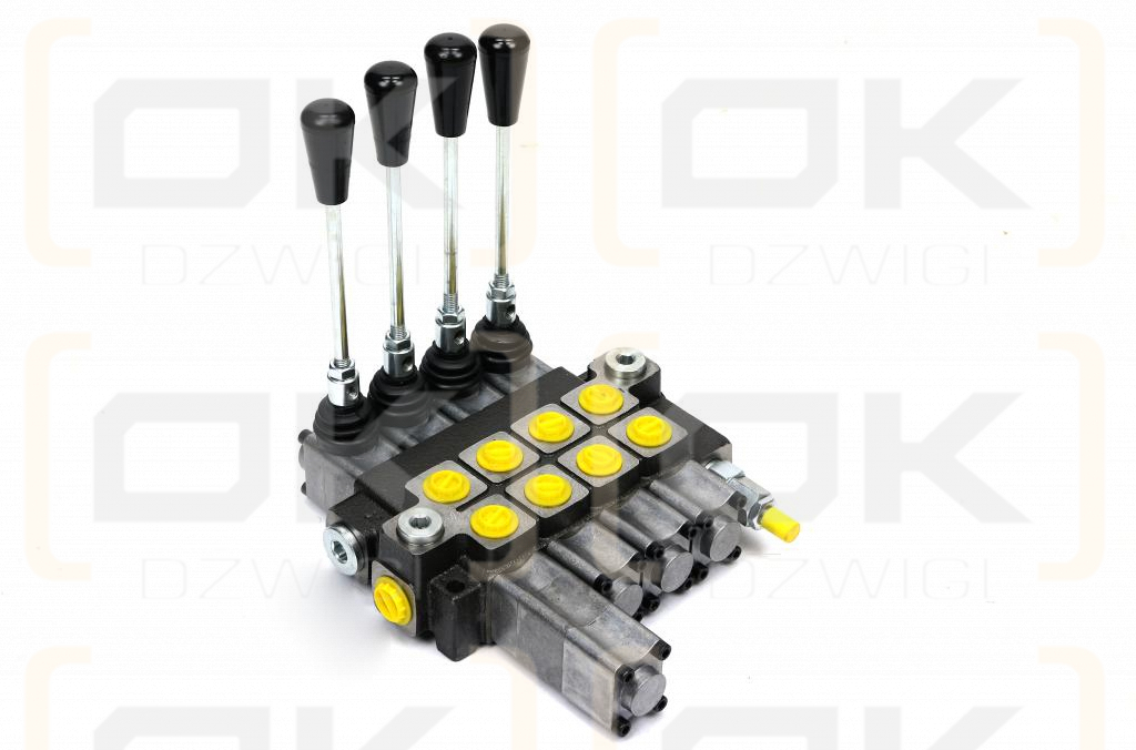 Rozdzielacz hydrauliczny 4-sekcyjny max przepływ 40L (1-sekcja pływająca) Waryński