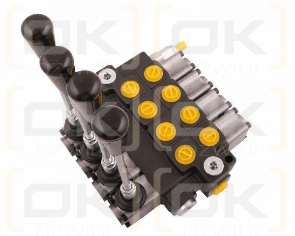 Rozdzielacz hydrauliczny 4-sekcyjny max przepływ 40L (1 sekcja z zatrzaskiem) Waryński