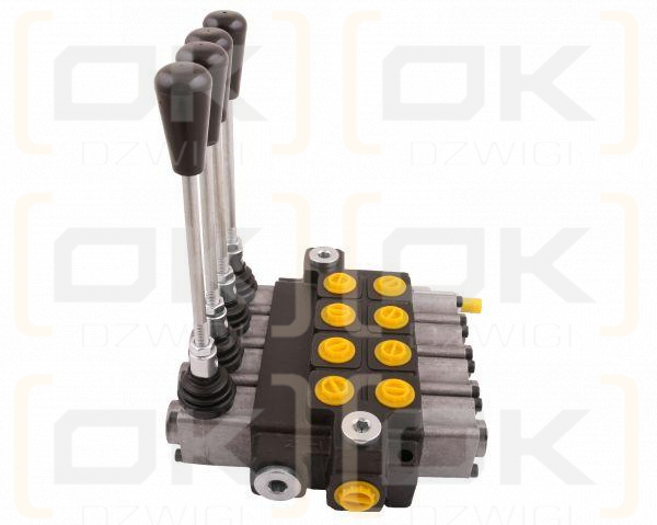 Rozdzielacz hydrauliczny 4-sekcyjny max przepływ 40L (1 sekcja z zatrzaskiem) Waryński