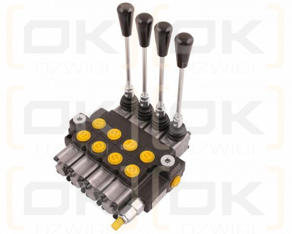 Rozdzielacz hydrauliczny 4-sekcyjny max przepływ 40L (1 sekcja z zatrzaskiem) Waryński
