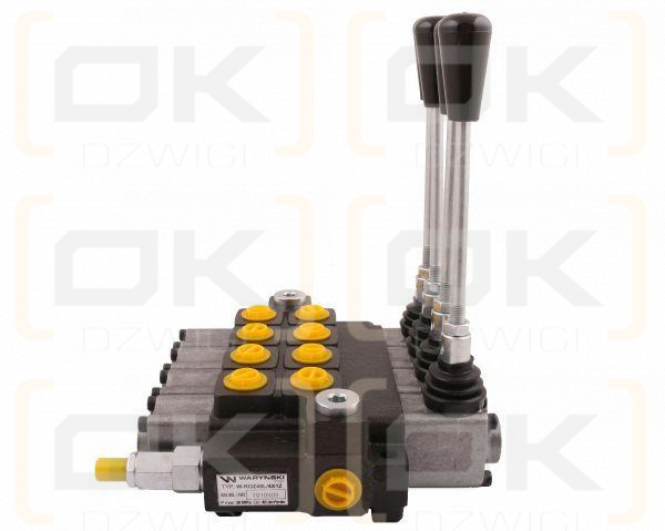 Rozdzielacz hydrauliczny 4-sekcyjny max przepływ 40L (1 sekcja z zatrzaskiem) Waryński