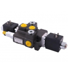 Rozdzielacz hydrauliczny 1-sekcyjny max przepływ 50L sterowany elektrycznie 12V DC Waryński