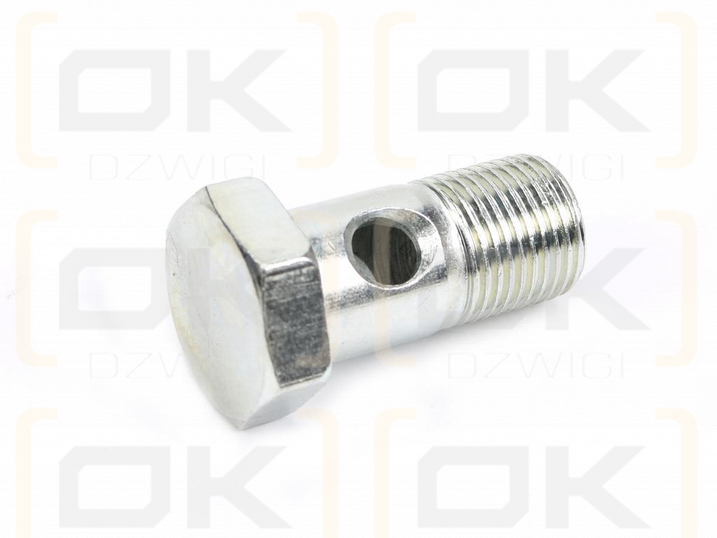 Śruba oczkowa przelewowa calowa G1/2-14. L-42mm. Waryński ( sprzedawane po 10 )