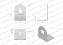 Soporte simple (placa) para conectores rápidos largos con contratuerca M22x1,5 EURO Waryński