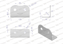 Double bracket (plate) for long quick connectors with locknut M18x1.5 EURO Waryński