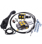 Zestaw: Rozdzielacz 2-sek. + Elektrozawór + Joystick z przyciskiem + Elementy złączne + Linki na kulkę stalową 2000mm Waryński