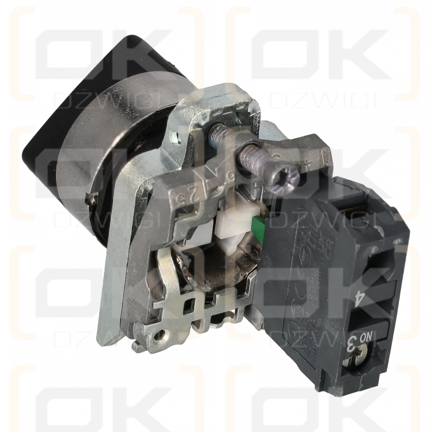 2-Positionen-Schalterknopf 22mm schwarz 1Z mit Federrückstellung