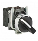 2-Positionen-Schalterknopf 22mm schwarz 1Z mit Federrückstellung