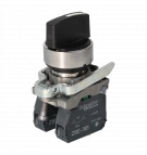 3-position switch 22mm black 2Z with spring return