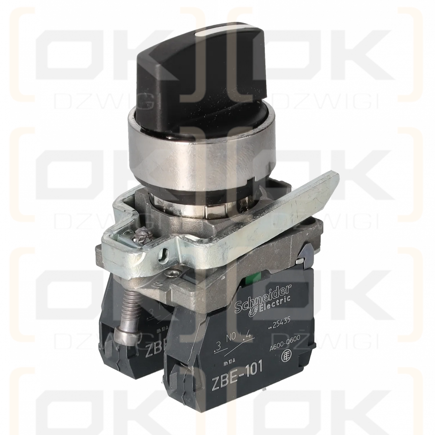3-position switch 22mm black 2Z with spring return