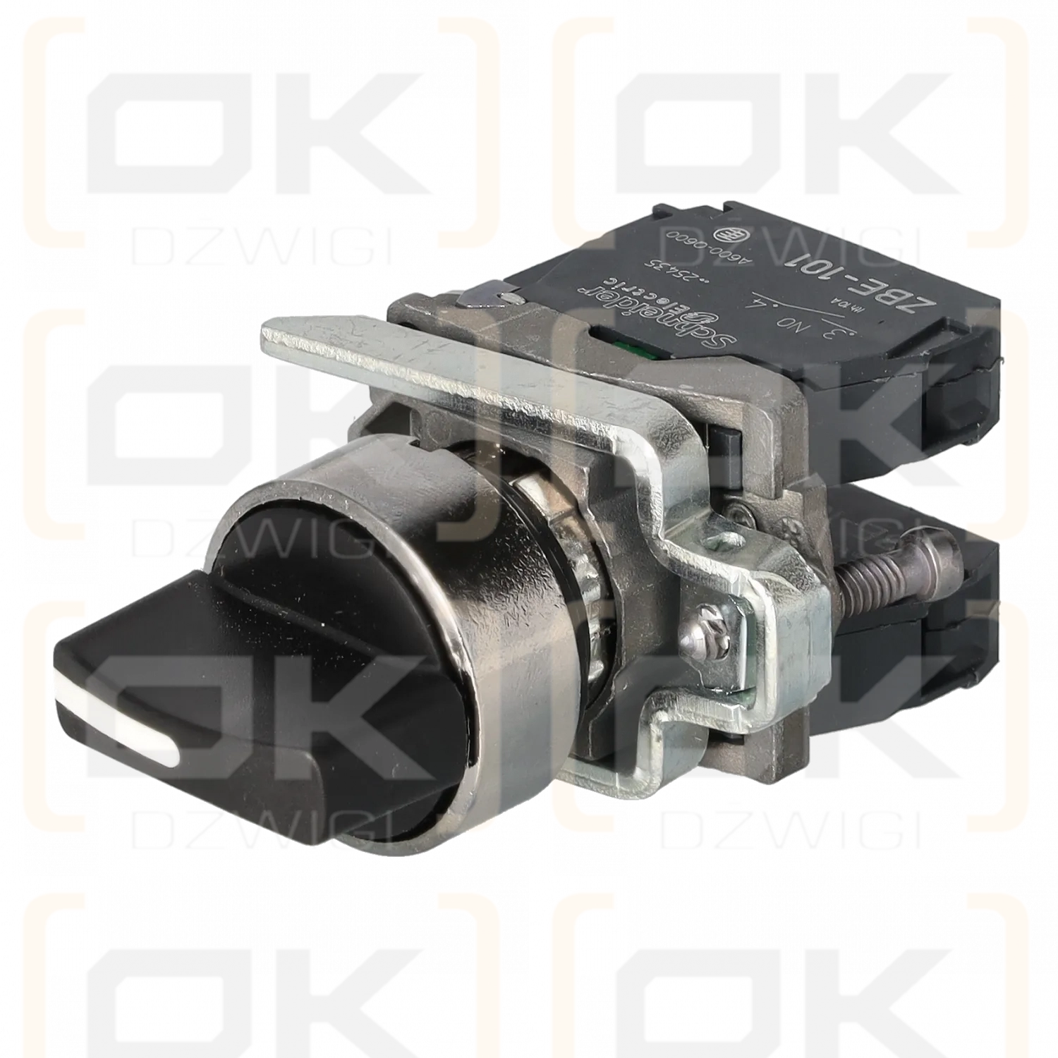 3-position switch 22mm black 2Z with spring return