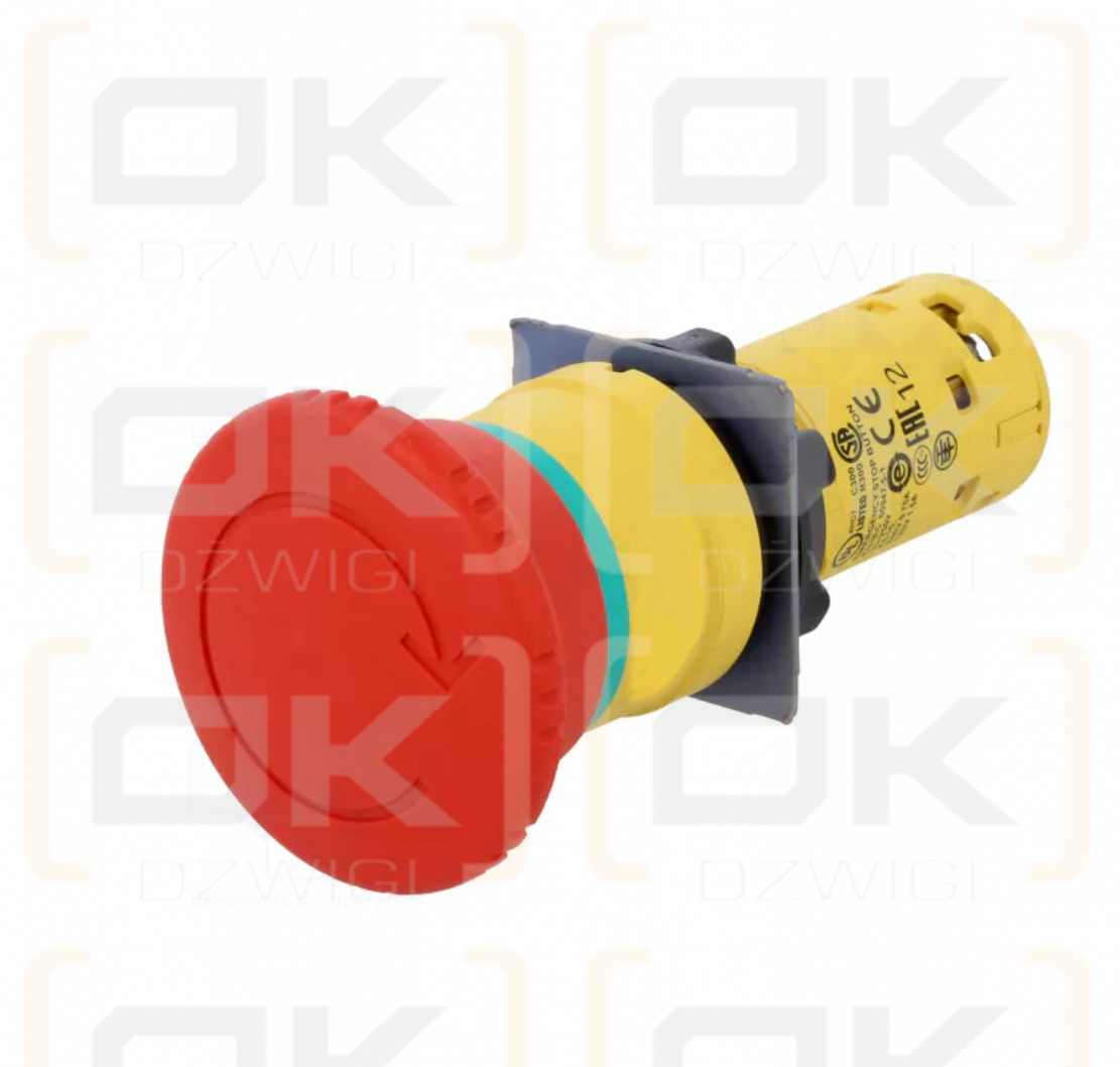 Предохранительная кнопка 22 мм 1Z 1R IP65, поворотная