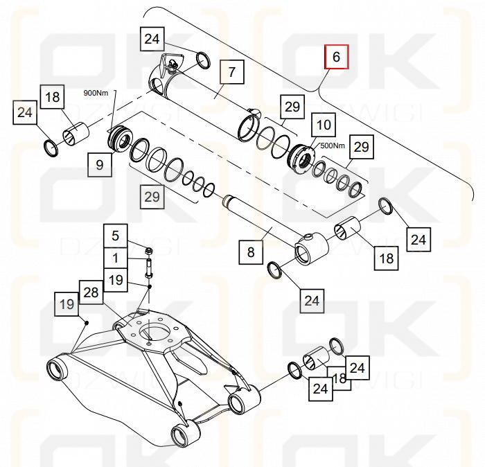 Palfinger Epsilon FG Series Gripper Cylinder