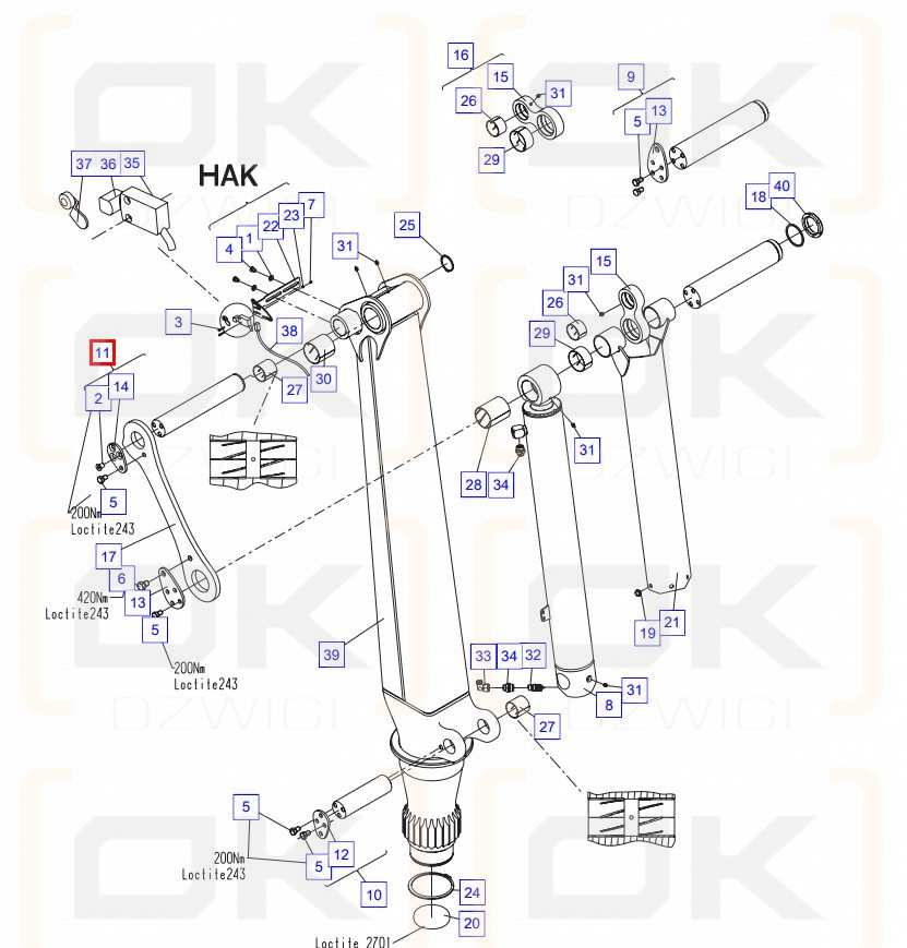 Палец Palfinger D70xL423