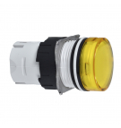Yellow LED indicator light; 16mm
