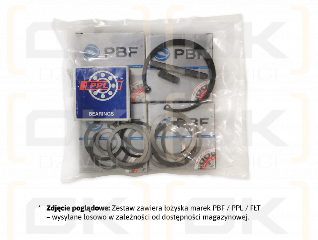 Zestaw naprawczy zespołu tnącego ułożyskowania (słupicy) Kosiarka Rotacyjna Polska Z 105