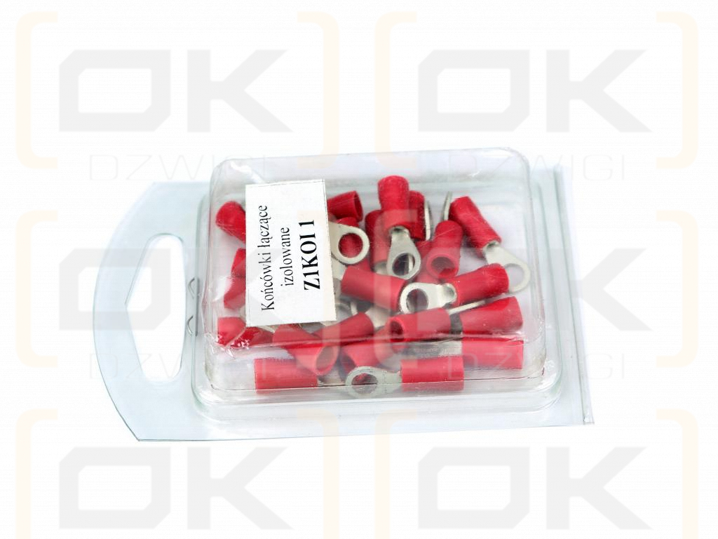 Końcówki oczkowe izolowane 1/M4 (opak. 25 szt)