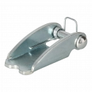 Un pestillo para un gancho giratorio de 13-8 mm