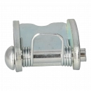 Un pestillo para un gancho giratorio de 13-8 mm