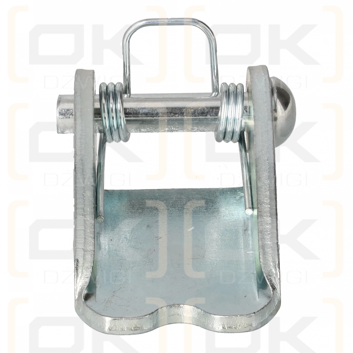 Un pestillo para un gancho giratorio de 13-8 mm