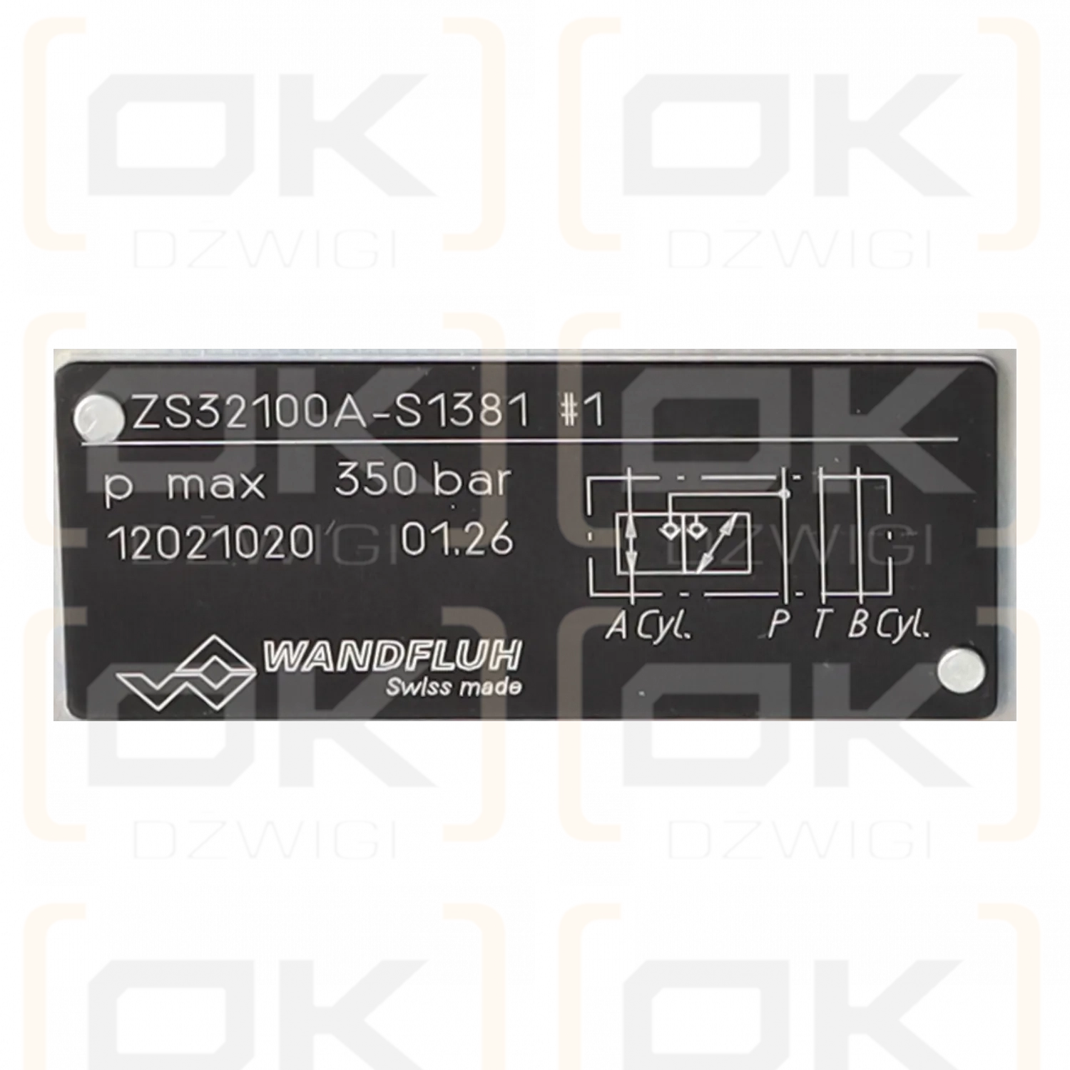 Wandfluh ZS32100A-S1381 NG10 ISO valve block