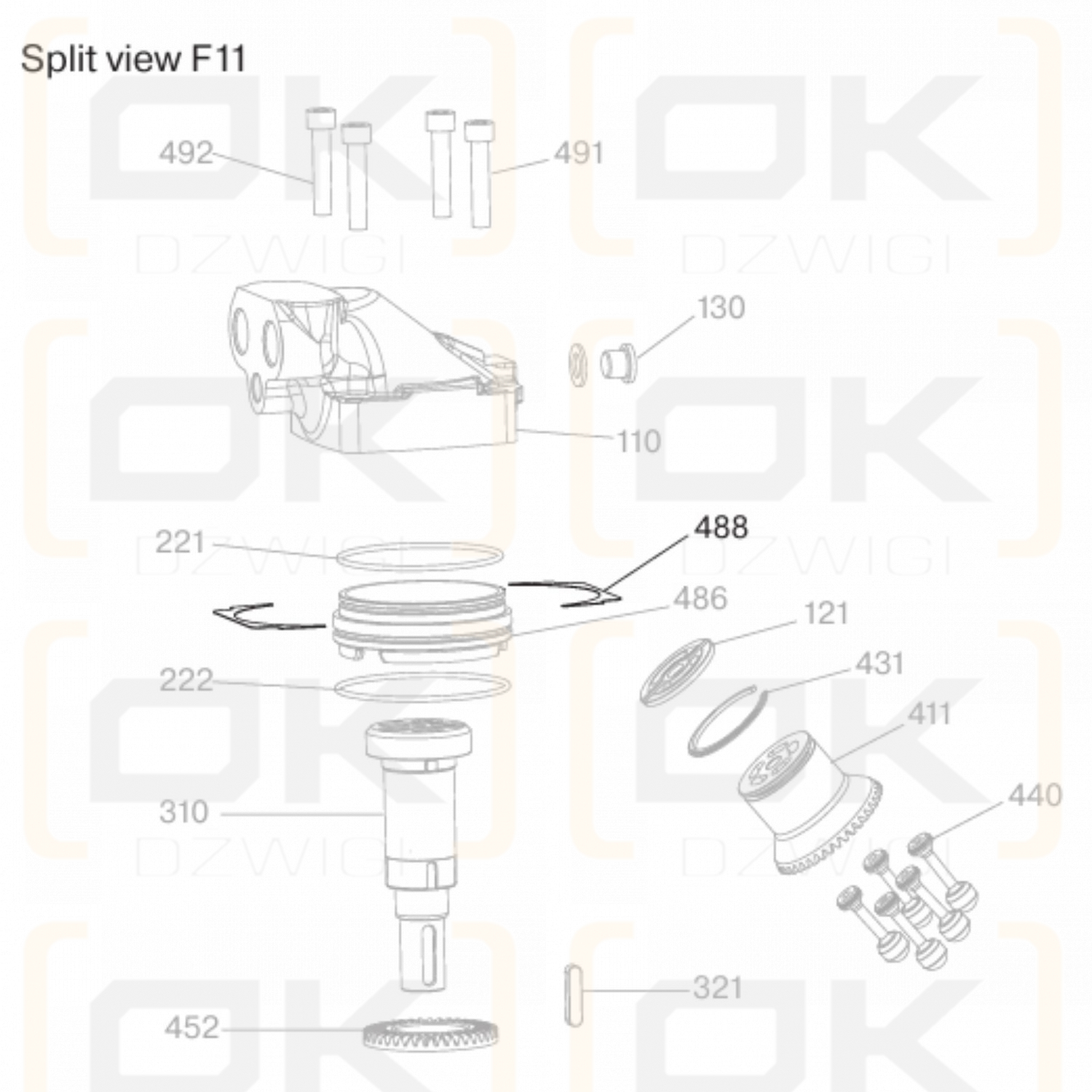Комплект прокладок Parker F11-005