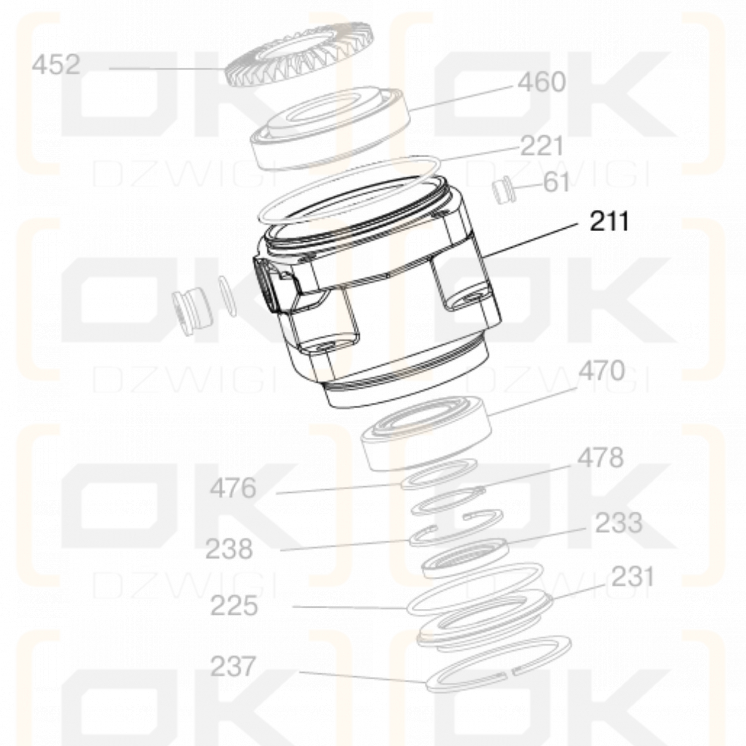 Dolna obudowa Parker F12-030 typ I